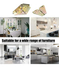 Four Pack Drop Leaf Table Supports And Folding Hinges Kit With 180 Degree Cross Spring Hinges in various kitchen settings