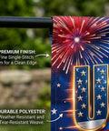 All American 250th Anniversary Flag For Outdoors Double Sided Yard Decor 12x18 Inch Garden Flag with fireworks and UV protection.