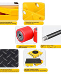 Heavy Duty Steel Machinery Mover With Precision Steering Rollers For Factory Equipment Relocation And Industrial Transport featuring upgraded casters.