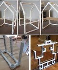 DIY projects using Six-Piece Three Quarter Inch PVC Pipe 17 Inch Long Schedule 40 for greenhouse and shelving