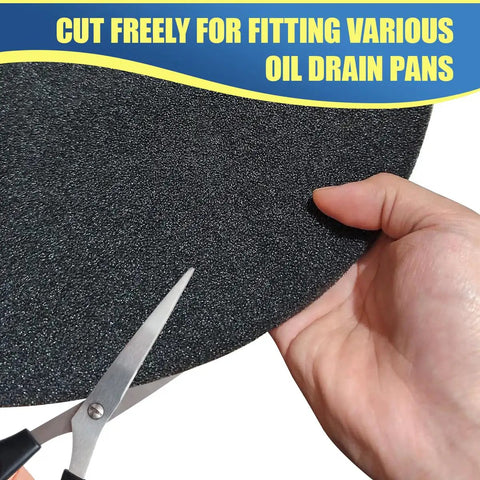 Round Oil Drain Splash Pad 15 Inch Heat Resistant No Mess No Splatter Mat For Car Oil Changes And Transmission Drain Pan Garage Ready For Mechanics And Auto Repairs For Any Garage, cut-to-fit PET mat
