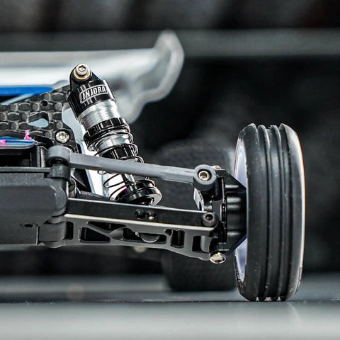 Side view of Aluminum Front Suspension Arms Upgrade For Losi Micro B And Micro T Buggy CNC Machined Lightweight Durable Black Anodized