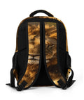 Wild King Lion Printed Unisex Backpack Large Capacity for Everyday Use Durable Polyester Daypack with lion face design