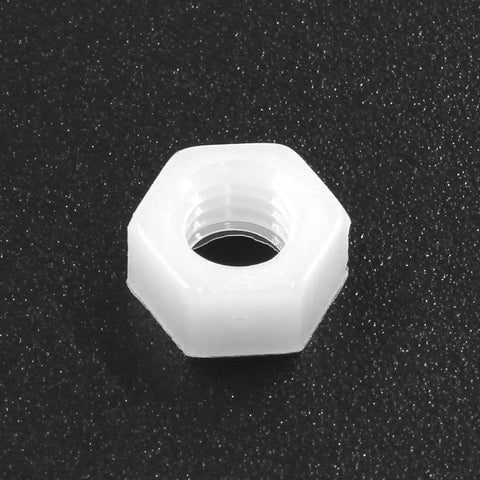 Premium Hardware Bundle Featuring 20 Pair M6x25mm White Nylon Hex Bolts Paired With Rust Resistant Plastic Hex Nuts for DIY.