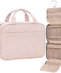 Travel Toiletry Bag For Women, Hanging Organizer For Travel Size Shampoos, Conditioners And Makeup Brushes, Compact 10.4 By 4.5 By 8 Inches