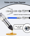 7 Piece Grease Gun Needle Tip Kit With 3 Nozzles, Needle Dispenser, Rubber Tip, Straight And Elbow Adapters shown in image