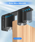 3 Inch Adjustable Sliding Gate Guide Roller Set With Built To Last Silent Nylon Wheels And Solid Steel Brackets For Roll Up Barn Garage And Patio Doors Now showing close-up installed on wood door