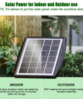 Automatic Drip Irrigation Kit For Pots And Plants With Sun Powered Operation, solar panel in garden setting
