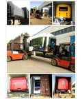 Hustle Ready Mobile Catering Trailer With Full Cooking Line And Spacious Serve Window shown in various shipping stages.
