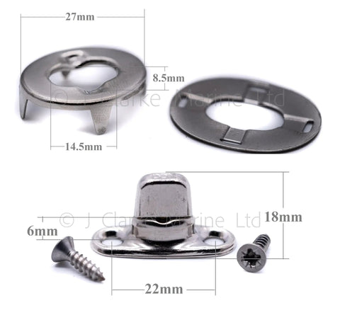 Turnbutton Fastener 6mm Kit With Cutting Tool For Boat Canopy Canvas Cover Twist Fasteners Marine Hardware Set Of 20