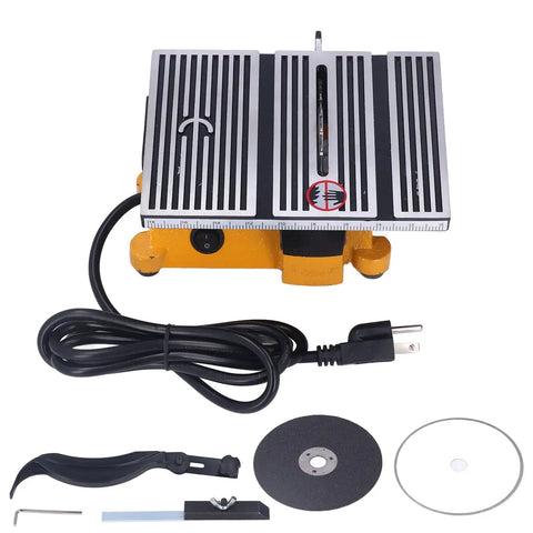 Beast Portable Table Saw For Quick Clean Cuts, showing 4500 RPM 110V electric bench top, included accessories visible in frame