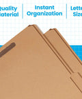 No Sweat Manila File Folders With 2 Prong Fasteners For Secure Paper Storage And Smooth Daily Organization Pack Of Fifty showing durable brown paper files.
