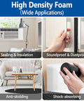 High Density Self Adhesive Foam Tape Weather Stripping One Half By One Quarter Inch X Forty Two Feet Two Rolls Neoprene insulation foam used for sealing, soundproofing, anti-skidding, and shock absorption.