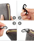 Installation of Anti Theft Zipper Pull Clips 20 Pack For Backpacks Luggage Handbags And Purses With Lobster Style Carabiner