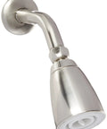 Satin nickel shower head from Three Handle Tub And Shower Faucet With Five Inch Spout Reach Satin Nickel Finish Easy Install Washerless Cartridge 1.8 GPM Shower Flow Durable Bath Fixture For Modern And Traditional Homes