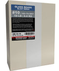Front view of Glass Beads Extra Fine Blast Media for Soft Metals and Plastic, 100-170 Mesh, 19 lb, 8.6 kg bag.