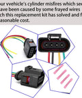 VW Ignition Coil Harness Connector Kit 4 Pack With 16 Heat Shrink Butt Connectors for VW Passat and Audi A4 wires and connectors