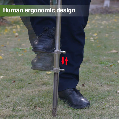 36 Inch Stainless Steel Soil Probe With Foot Pedal And Reusable Sample Bags For Lawn Garden Farm Soil Sampling Durable Sampler