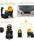 Top Shelf Ride On Automatic Floor Scrubber 33 Inch Wide Cleaning Path Heavy Duty commercial floor washer with visible water tank.