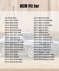 Mercedes Benz Gas Cap Replacement 2224700205 Fuel Cap Fit List with car models including CLA250, CLS450, and Maybach S550