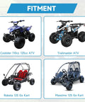Various ATVs and go-karts compatible with Go Kart Tire With Rim 16x8-7 Replacement For Coolster 110cc 125cc 150cc.