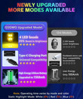 Upgraded 4 Pack Wireless LED Strobe Lights For Car Interior With 8 Color RGB Lit Mood Lighting product feature comparison chart