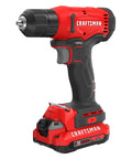 Badass 3/8 Inch Cordless Drill Driver With Battery And Charger Included For Cracking Any Tough Diy Project With Snappy Speed Control and Beefed Out Torque side view of a red and black cordless drill.