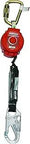 Six Foot Personal Fall Limiter With Unit End Steel Carabiner And Lanyard End Steel Locking Snap Hook For Safe Working At Heights Self Retracting Lifeline Red