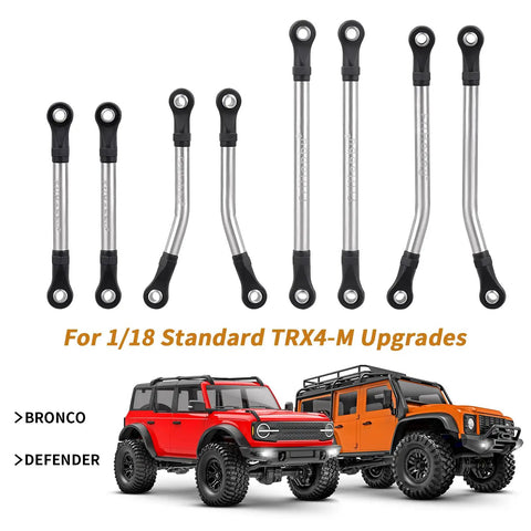 High Clearance Steel Link Set Lift Kit 50g For Traxxas TRX4M Defender Bronco 1 To 18 RC Crawler Upgrades 8pcs on TRX4M models