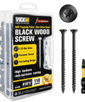 10 By 3 Inch Black Star Drive Wood Screws Set Self Tapping Deck Screws 110 Pieces With Free T25 Bit No Pre Drill Needed
