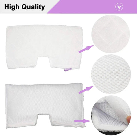10 Pack Washable Steam Mop Pads Replacement For Shark Steam Pocket Mops S3500 Series showing fabric texture detail