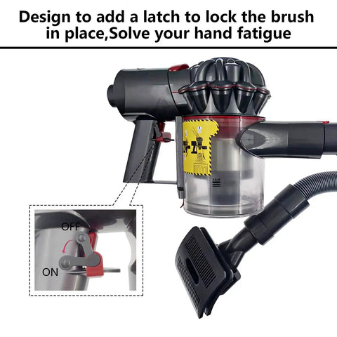 Go To Groom Tool For Dyson Vacuum Cleaners Pet Hair Attachment with Extended Hose and Trigger Lock on Vacuum