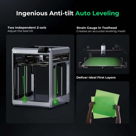 K2 Plus Combo 3D Printer With All New CFS Color System For Multi Color Printing Auto Leveling Feature Highlighted