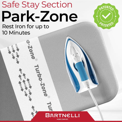 Ironing Board Cover and Pad 54x15 Replacement With Park Zone And Turbo Zone Scorch Resistant 100 Percent Cotton Thick Layer Top