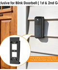 Vinyl Siding Tilt Fix Mount For Blink Video Doorbell Gen 1 And Gen 2 Corner Bracket Wedge Kit shown installed on wall