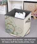 Dang Tough Heavy Duty Foldable Oxford Fabric Storage Cubes With Snazzy Floral Swirls Cover For Closet Organization Multi Purpose Tote Boxes And Home Decorating with toys inside.