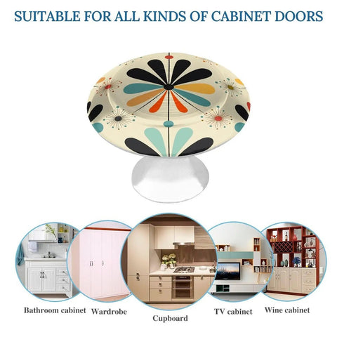 Level Up Your Kitchen Refresh With These Solid Stainless Steel Retro Modern Round Cabinet Knobs Rustproof Drawer Pulls Premium Hardware For Every Home crafted with a colorful floral design.