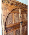 Hand Carved Barn Door With Classic Rustic Charm, Solid Wood Interior Door For Sliding Or Hinged Use, decorative carvings
