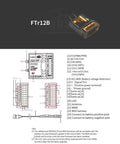 FTr12B receiver diagram for 18 Channel RC Transmitter With 2.4G Link And 3.5 Inch TFT Touch Screen For RC Cars Boats Drones FPV.