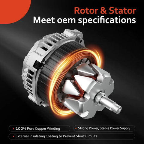 Close-up of alternator with copper winding for Alternator Replacement 2.5L For 2012 2015 Toyota Camry 2.5L RAV4 2009 2012 Scion tC