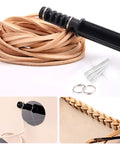Leather Cord Knife Craft Kit With Three Replaceable Blades, DIY tool with leather strips and accessories, easy grip handle