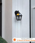 Polaris Solar Light With 130 Lumen LED Bulb For Outdoor Wall Or Pier Mounts 3 Inch Fitter White Finish Easy Install