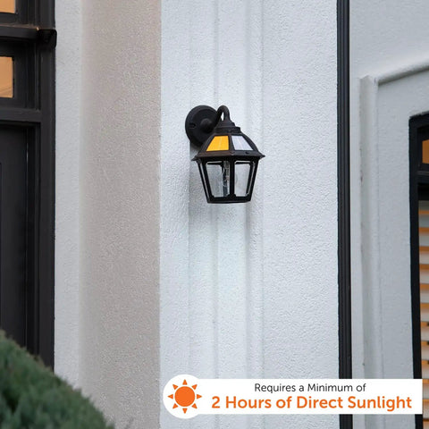 Polaris Solar Light With 130 Lumen LED Bulb For Outdoor Wall Or Pier Mounts 3 Inch Fitter White Finish Easy Install