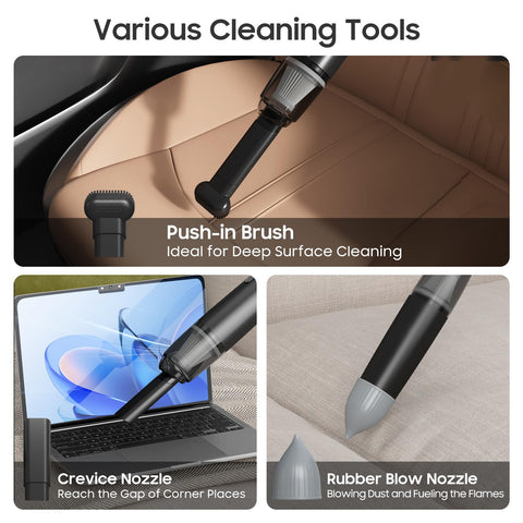 Cordless Handheld Vacuum Cleaner, Ultralight And Super Handy For One-Handed Cleanups In Car, Home, Office tools showcase.