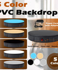 Prolee 12 Inch Electric Rotating Turntable 360 Degree Motorized Display Stand With Remote Control includes 5 PVC color backdrops.