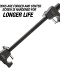 MacPherson Strut Coil Spring Compressor Tool with forged hooks and hardened center screw for longer life