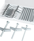 Heavy Duty Toggle Bolts For Drywall Hollow Wall Anchors Kit 30Pcs Set In One Eighth Inch Three Sixteenth Inch And One Quarter Inch Sizes With Screws For Ceiling And Wall Mounts Premium Metal Drywall Anchors And Butterfly Anchors Kit