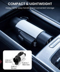 No Sweat Charging Adapter Converts Nacs To Gbt Port for EVs, compact size in vehicle's center console, easy storage.