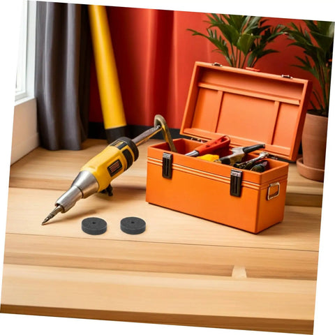 Get This Ultimate Nylon Polishing Wheel Set 6 Pieces Perfect For Metal Buffing And Wood Sanding With Fast Wear Resistance To Slash Your Downtime And Save You Major Cash On Maintenance Bills While Crushing That Pro Level Shine. toolbox with tools and polishing wheels on wooden surface
