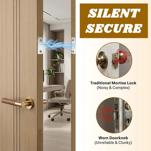 No Drill Magnetic Cabinet Door Catch Set with Heavy Duty Stainless Steel Latches near office door